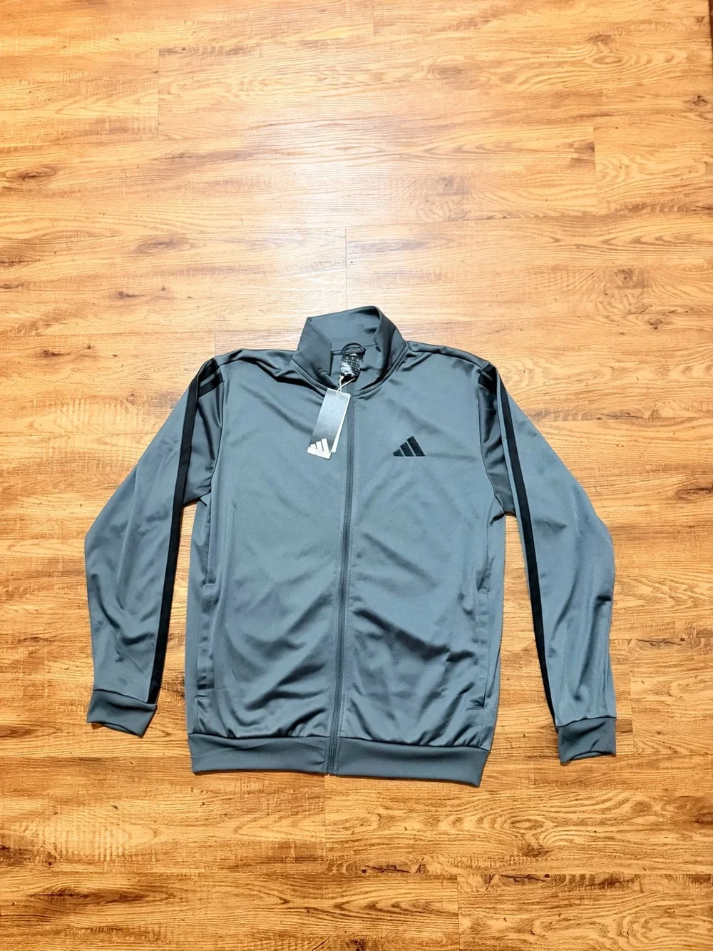 adidas Men’s Charcoal Full-Zip Performance Jacket