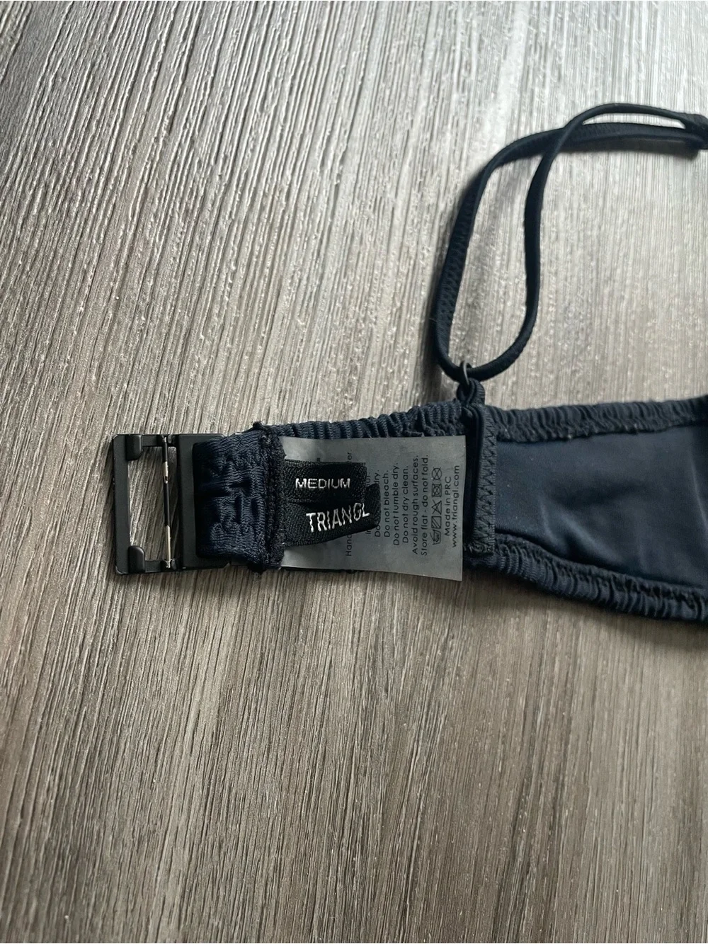 triangl swimwear black textured