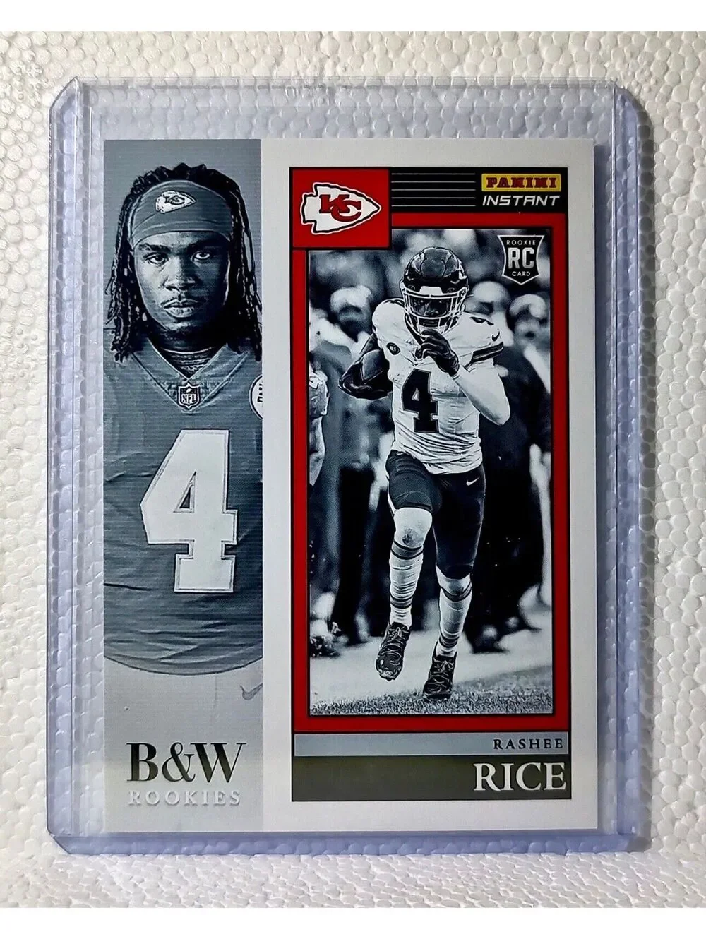 Rashee Rice 2023 Panini NFL #23 Black & White Rookies Card Chiefs 1/216
