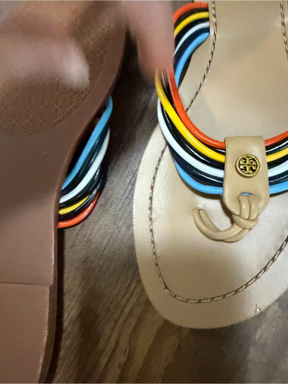 Tory Burch straps burch tan