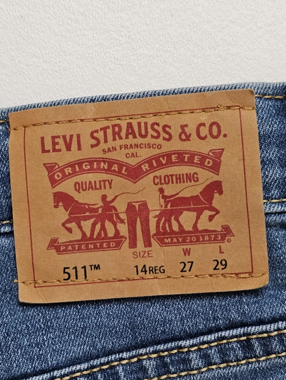 Levi’s 511 Slim Fit Eco Performance Jeans Youth 14 27x29 Blue Stretch