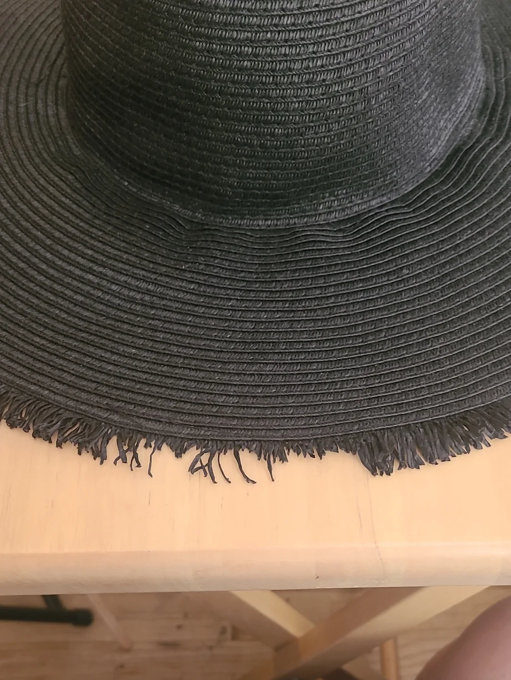 Women's Wide-Brim Black Sun Hat