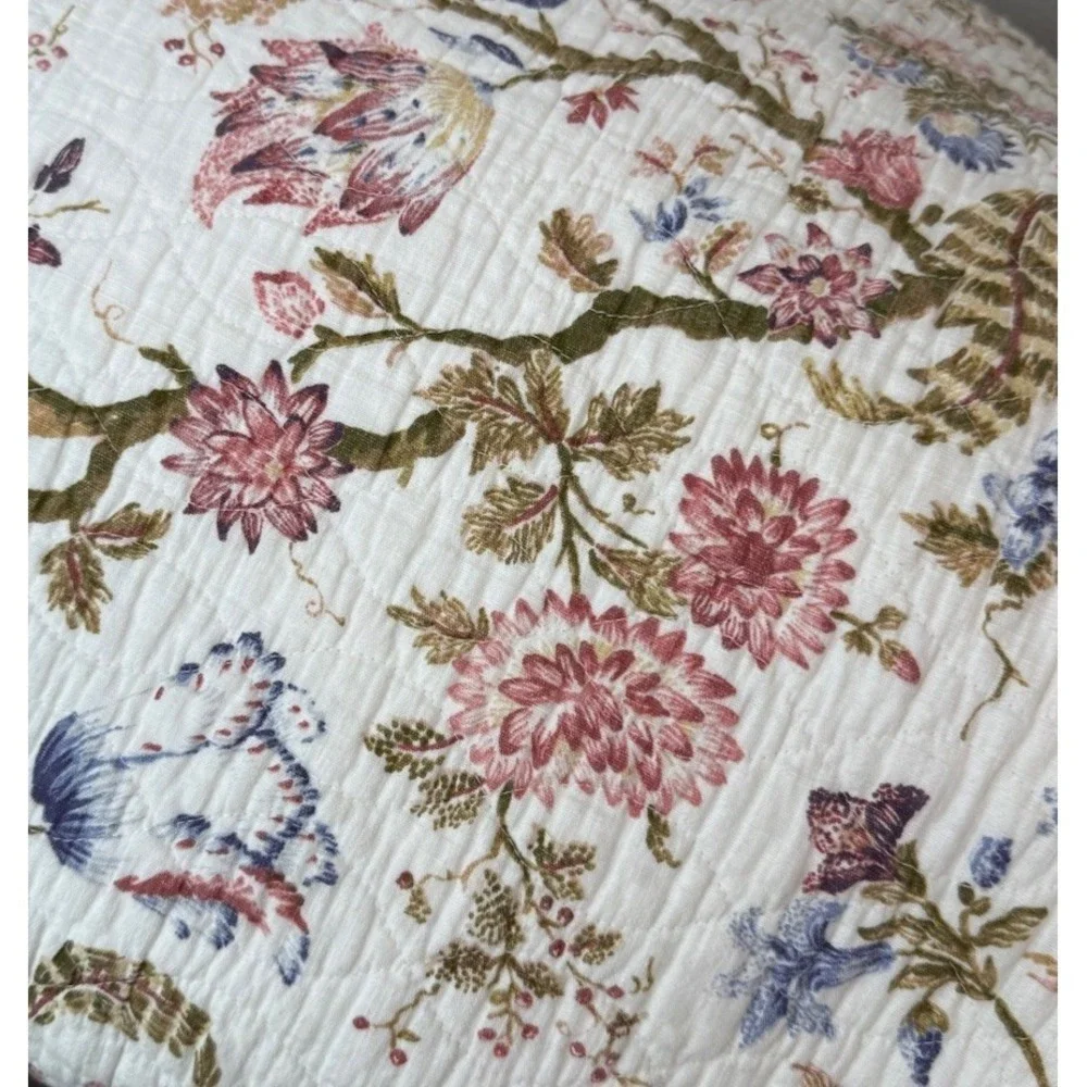 Threshold K Quilt Jacobean Floral Botanical Cotton Coverlet Target 2019 Retired