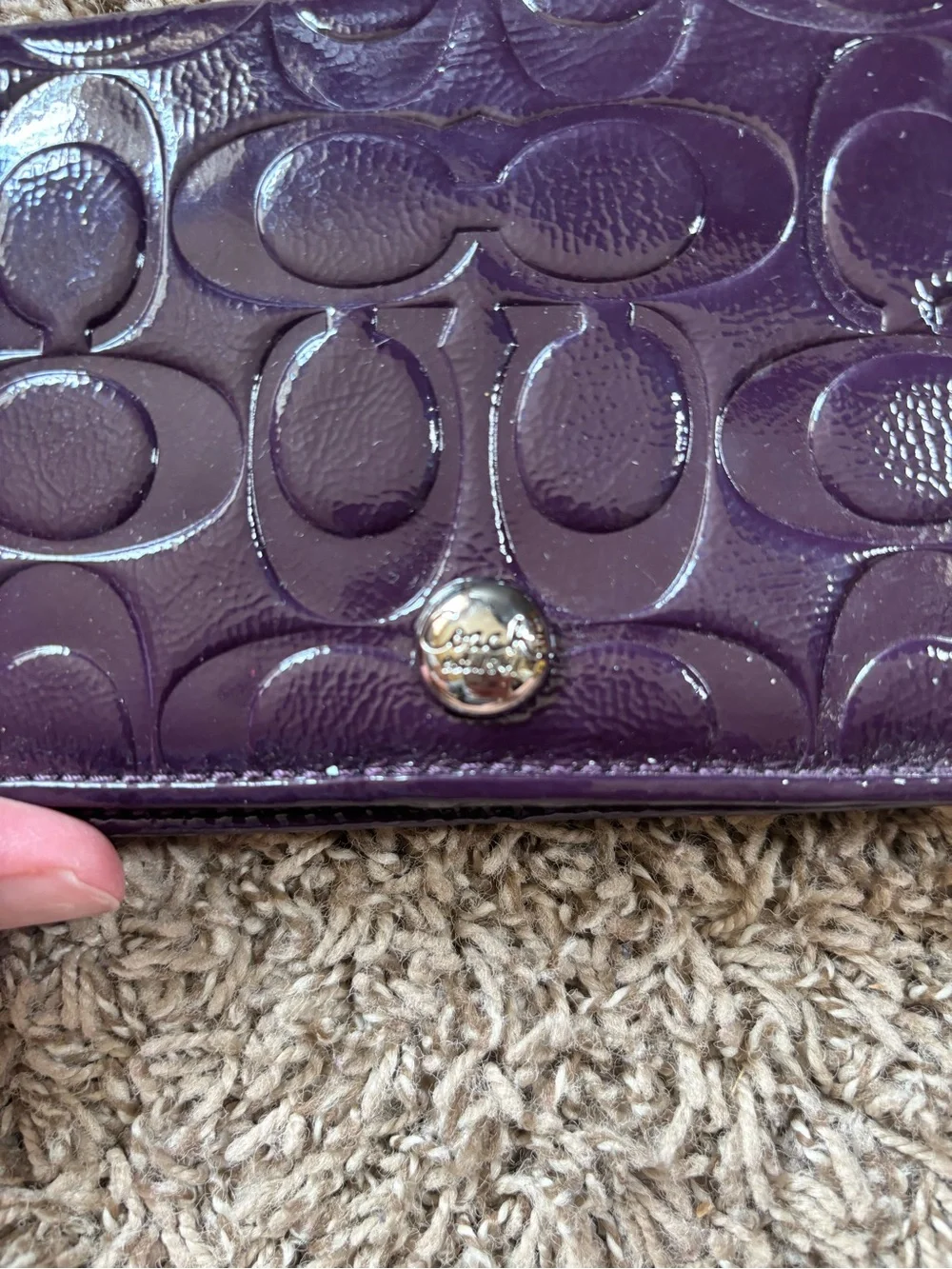 Coach glossy patent