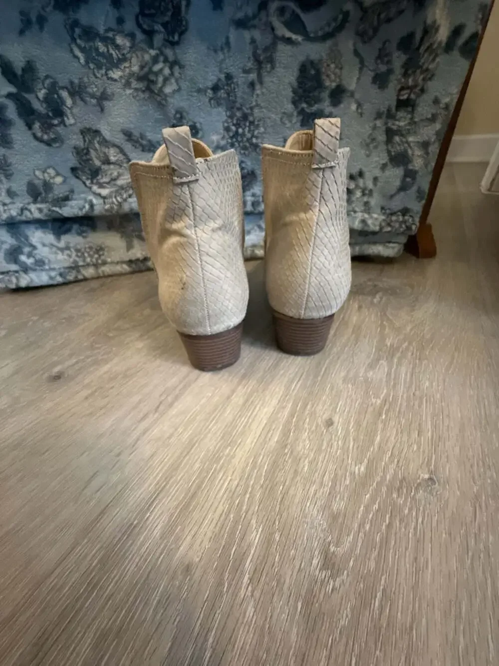 CL by Laundry Snakeskin Print Ankle Booties
