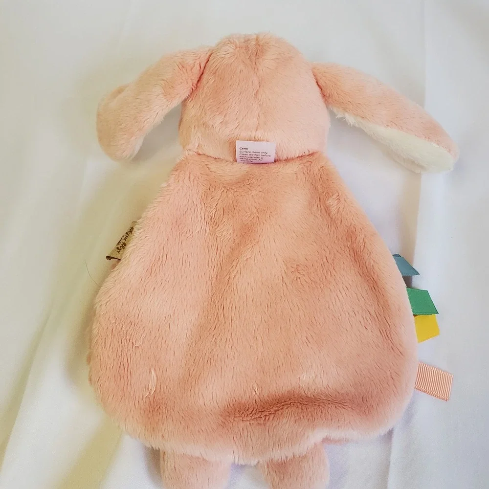 Itzy Ritzy Lovey Security Blanket Teether Baby Lovey Textured  Pink Bunny Rabbit