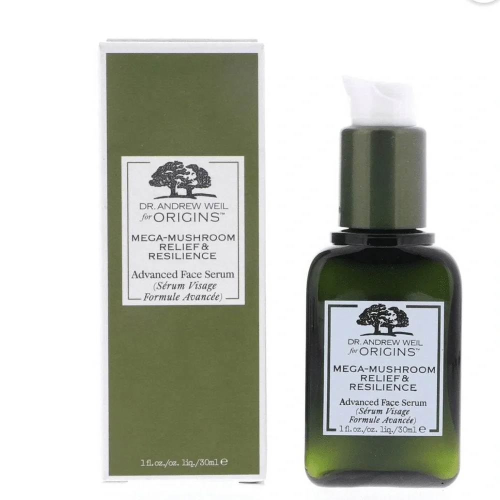 ORIGINS Mega-Mushroom Relief & Resilience Advanced Face Serum 1oz $50 NIB