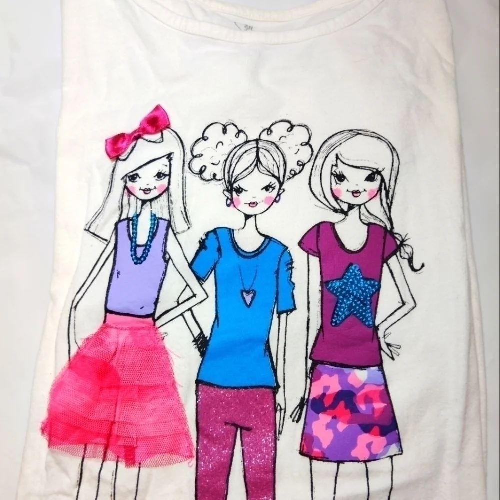 The Children's Place Girls Squad 3/4 Sleeve T-Shirt