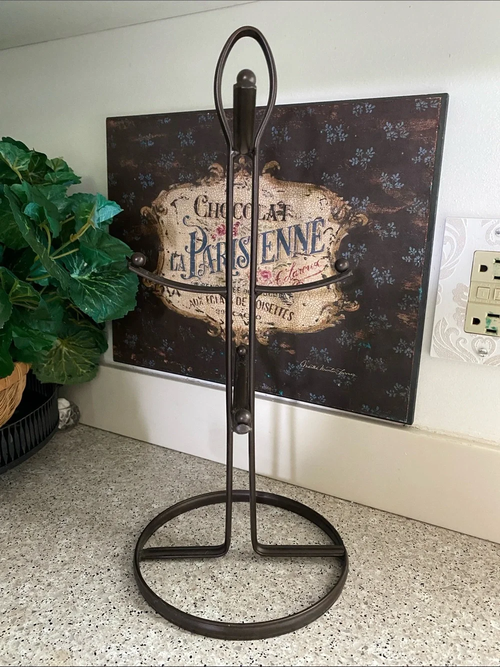 NEW W/OUT TAGS=Spectrum Diversified Antique Bronze 6 Cup Mug Rack