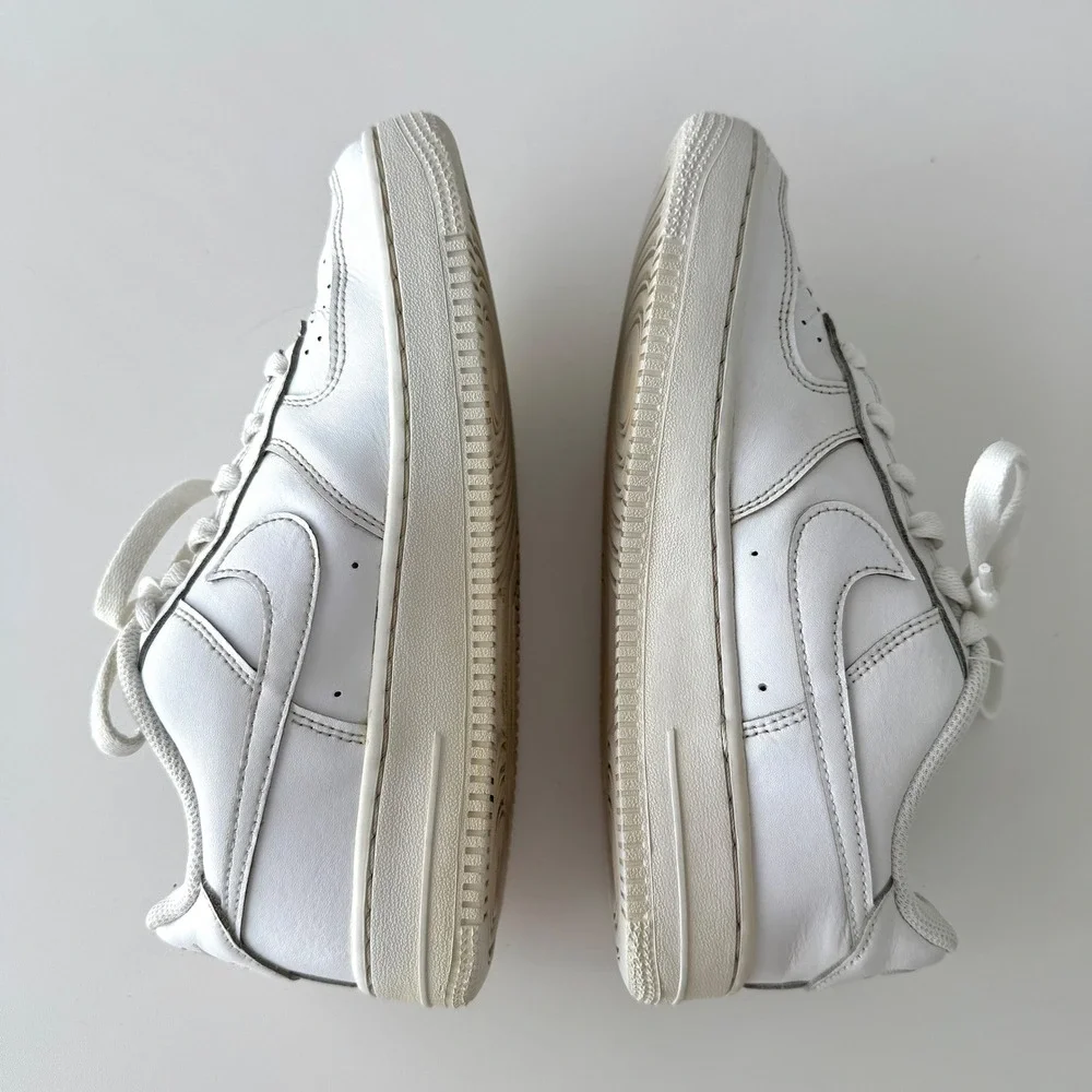 Nike Air Force 1 Low Kids White Leather Sneakers Shoes Size‎ 5.5 Youth