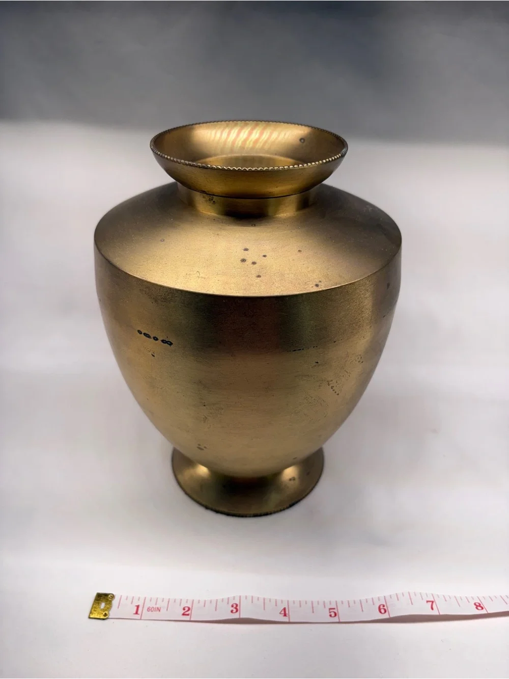 Brass-Tone Decorative Vase - Gold Finish