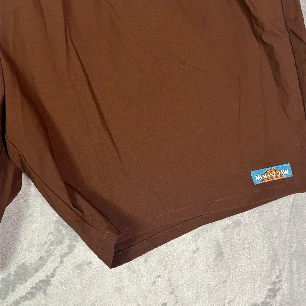 NWT New Moosejaw Hickory Brown Gray Shorts Size XXL