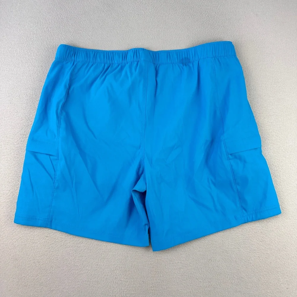 The North Face Class V Belted Shorts Mens XL Blue Performance Nylon Cargo Hiking