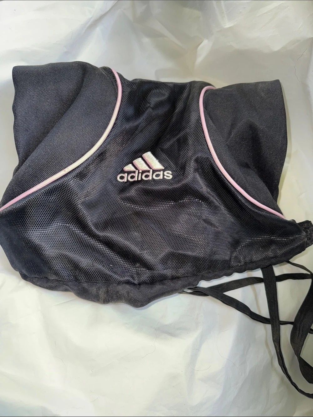 Adidas Black Lightweight BackPack With Pink Cute❤️