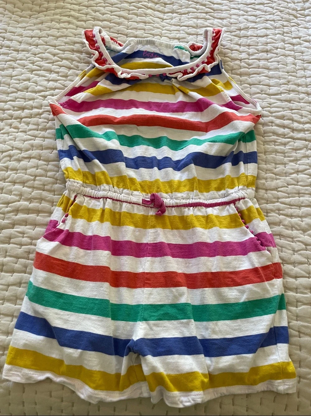 Mini Boden romper 11-12 stripe colorful