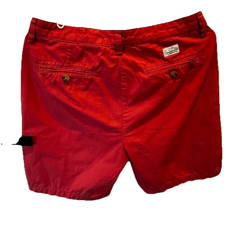Vineyard Vines Men's Club Short Chino Shorts Size 32 Coral Cotton Comfort Pocket