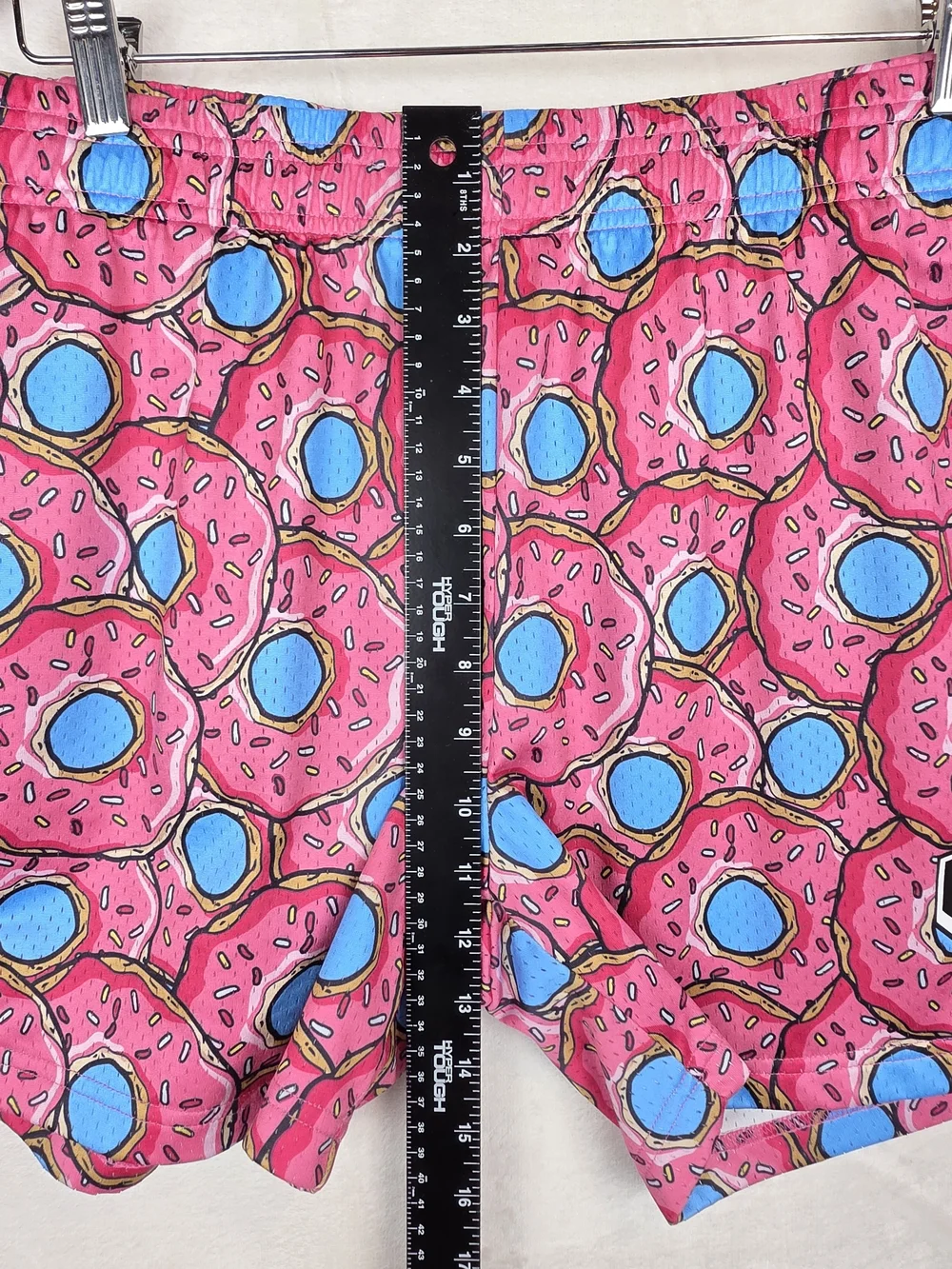 Donut Print Athletic Swim Shorts - Pink