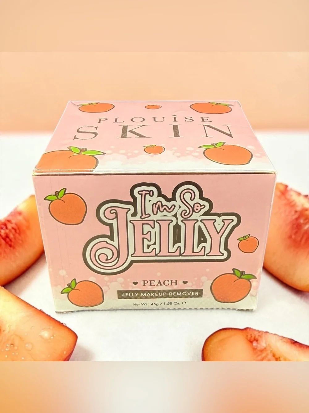 🍑PLOUISE🍑I'm So Jelly Peach Jelly Makeup Remover/NIB