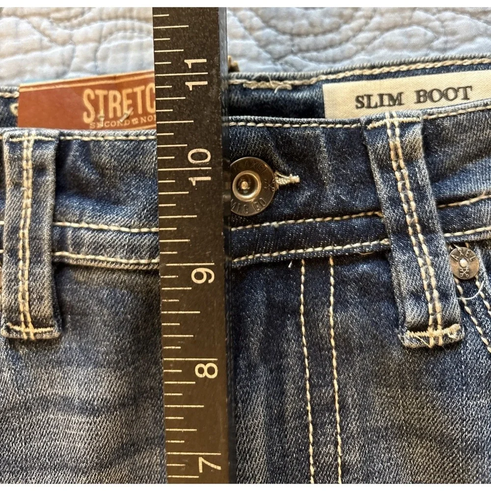 T.K. Axel Men's  32x32 NWT Slim Boot Cut Stretch Denim Blue Jeans