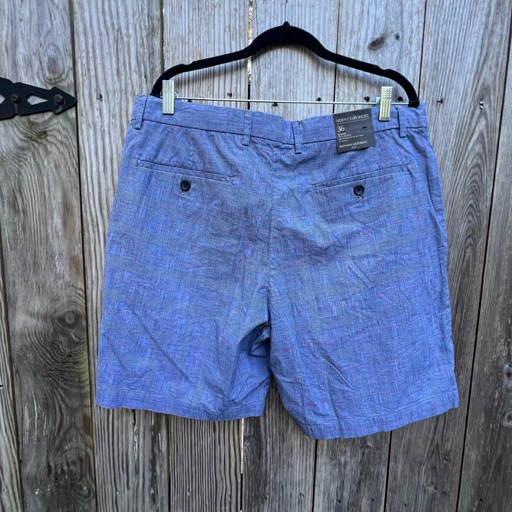 BANANA REPUBLIC Aiden Club Short Plaid Shorts Mens 36” NWT NEW