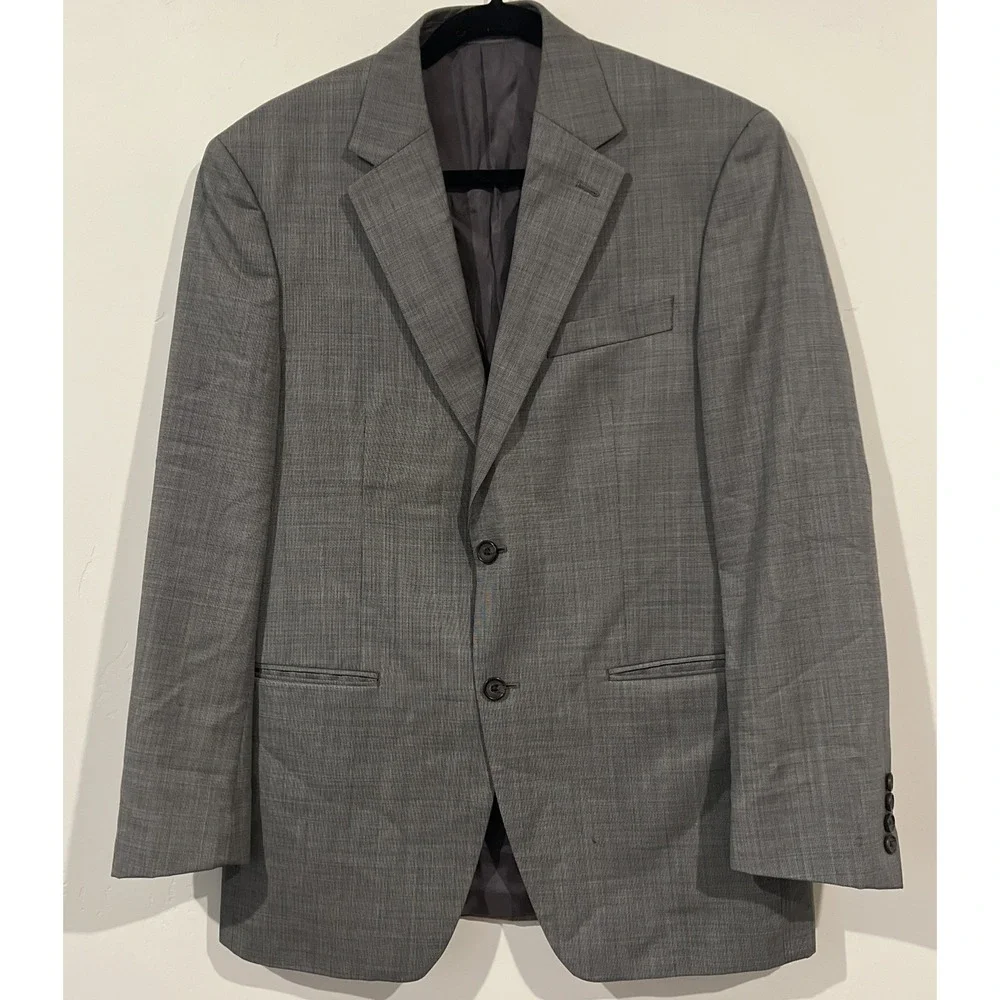 Lauren Ralph Lauren Men's Gray Sport Coat Jacket Blazer 38R 100% Wool