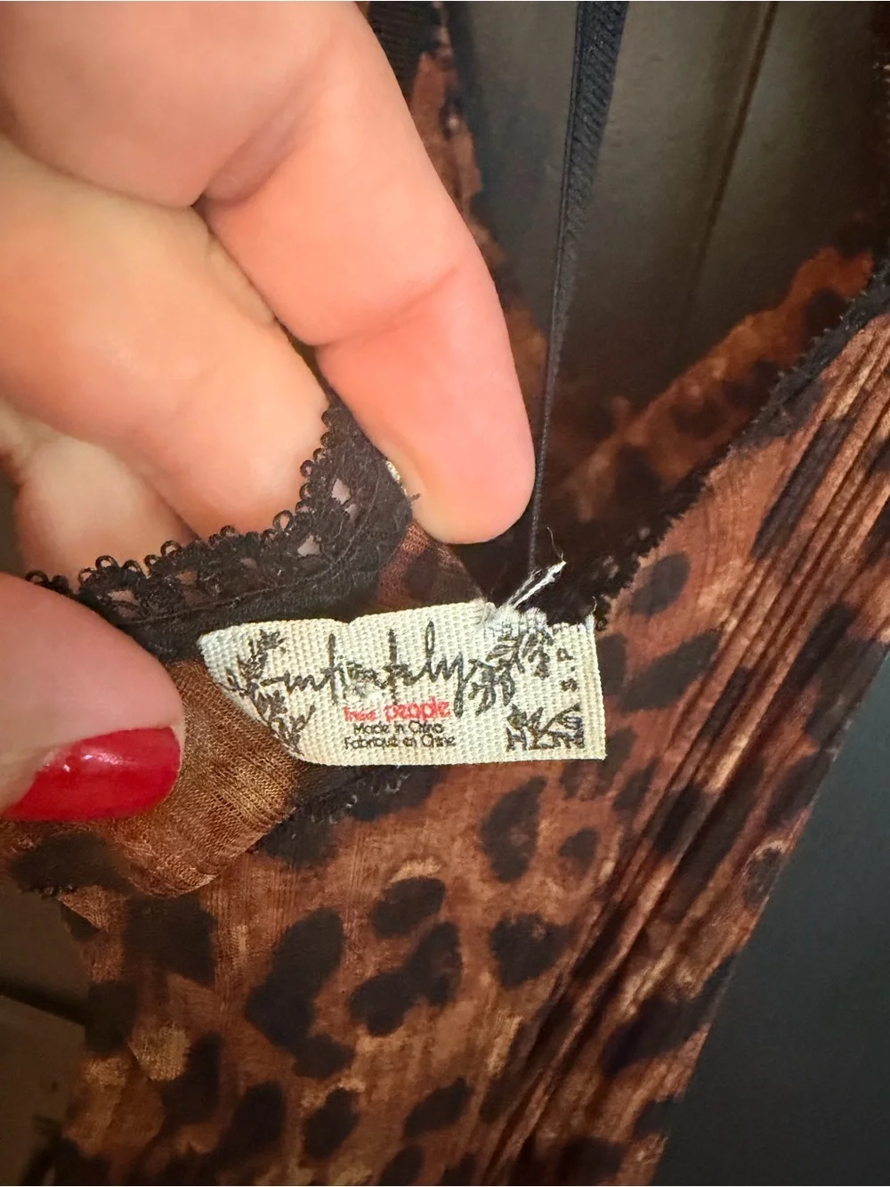 Free People Leopard Print Maxi Dress in Brown and Black
