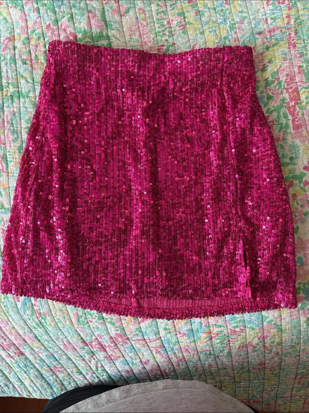 art class Fuchsia Sequin Mini Skirt