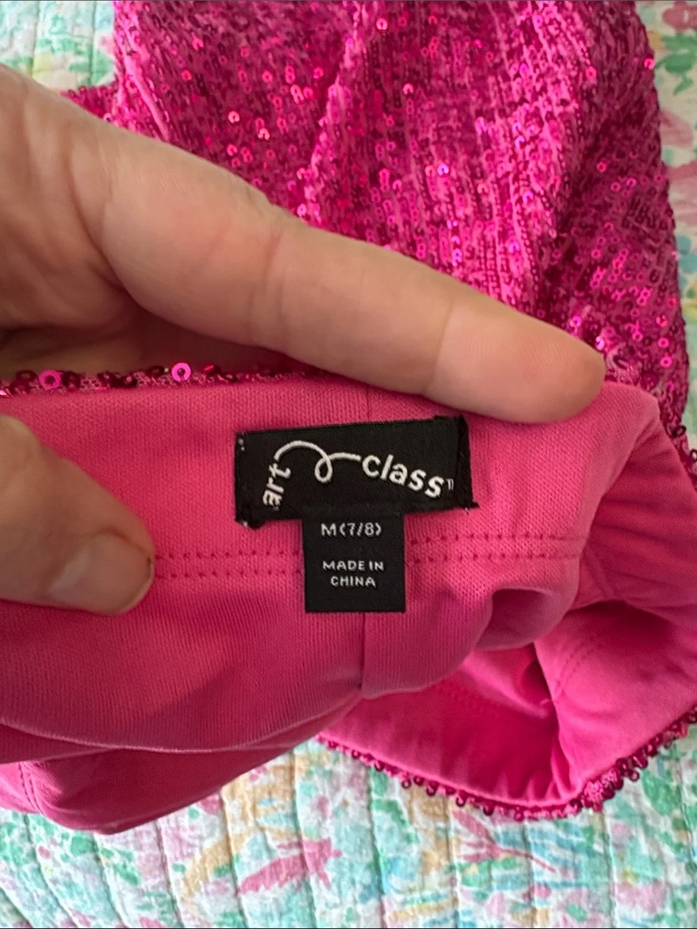 art class Fuchsia Sequin Mini Skirt