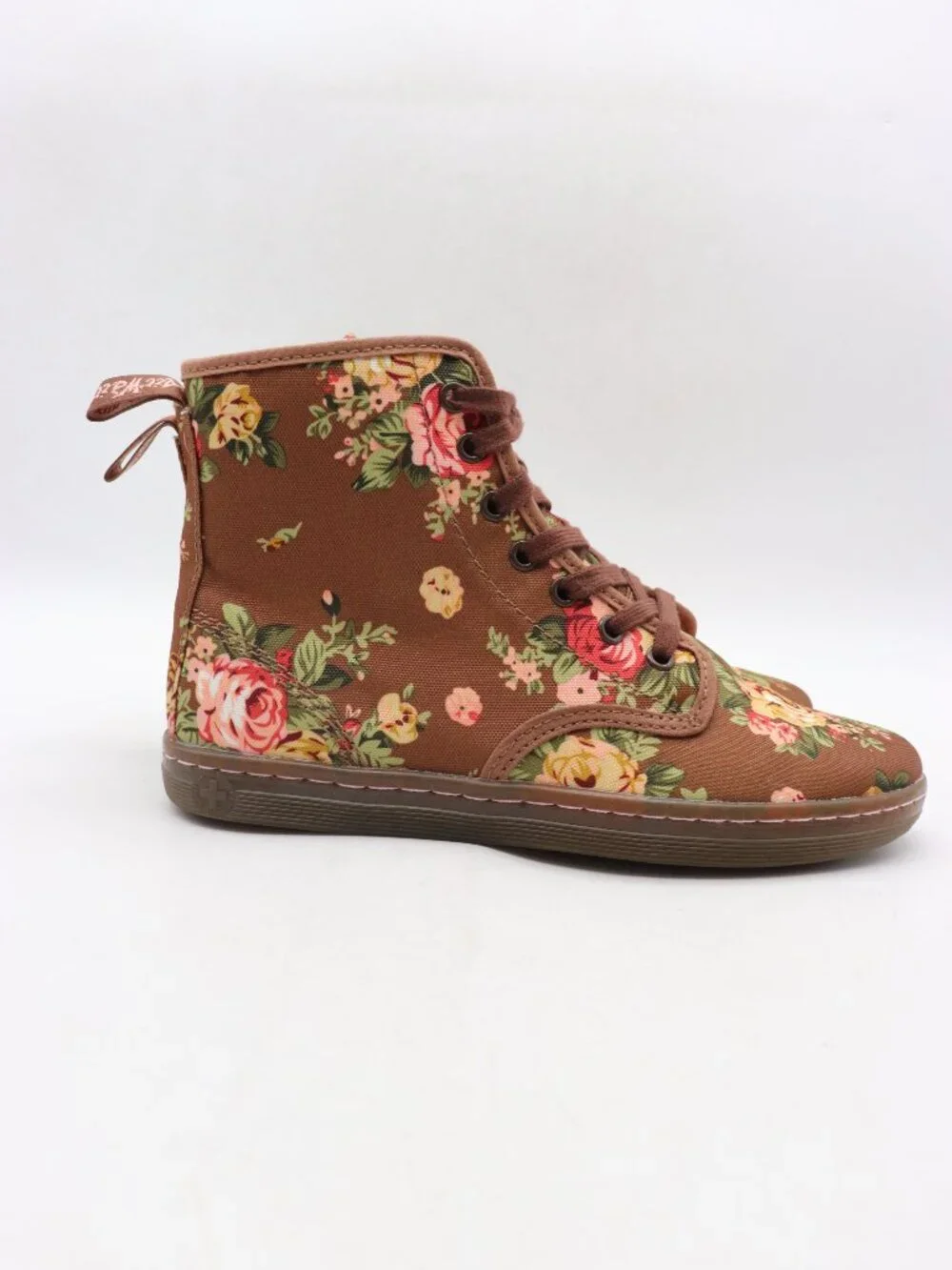 Doc Dr Martens Shoreditch Women’s Size 8 AirWare Floral Canvas Lace Up Boots