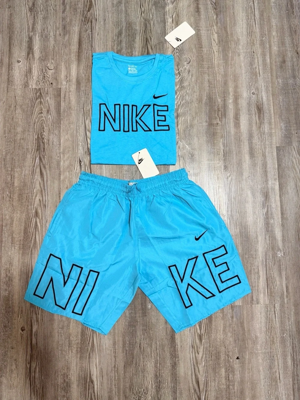 Nike Bright  Graphic Logo Tee and Shorts Set