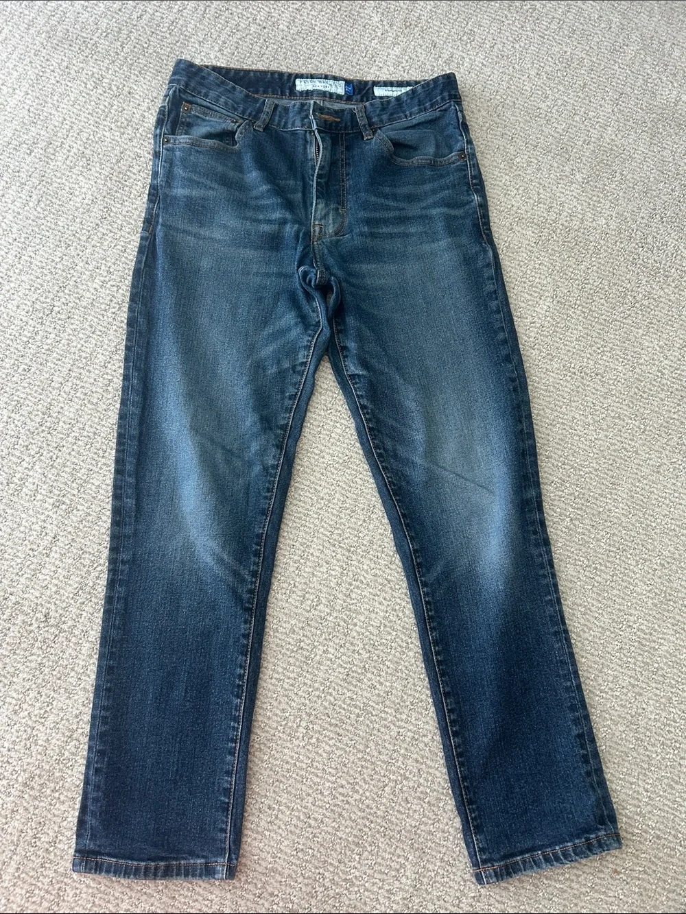 Men's Blue Straight Fit Jeans - Peter Manning