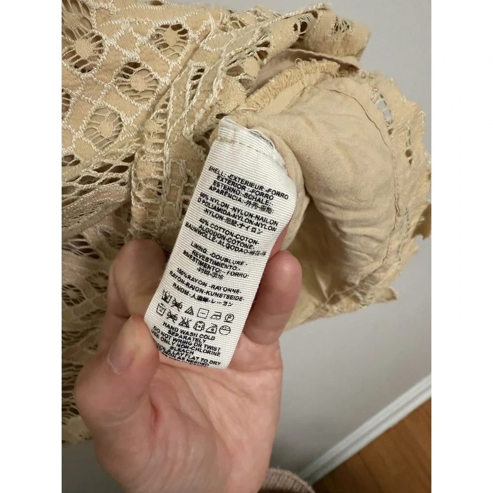 Free people Sz 4 Embroidered Lace one million lovers Dress Sexy Boho Beach Date