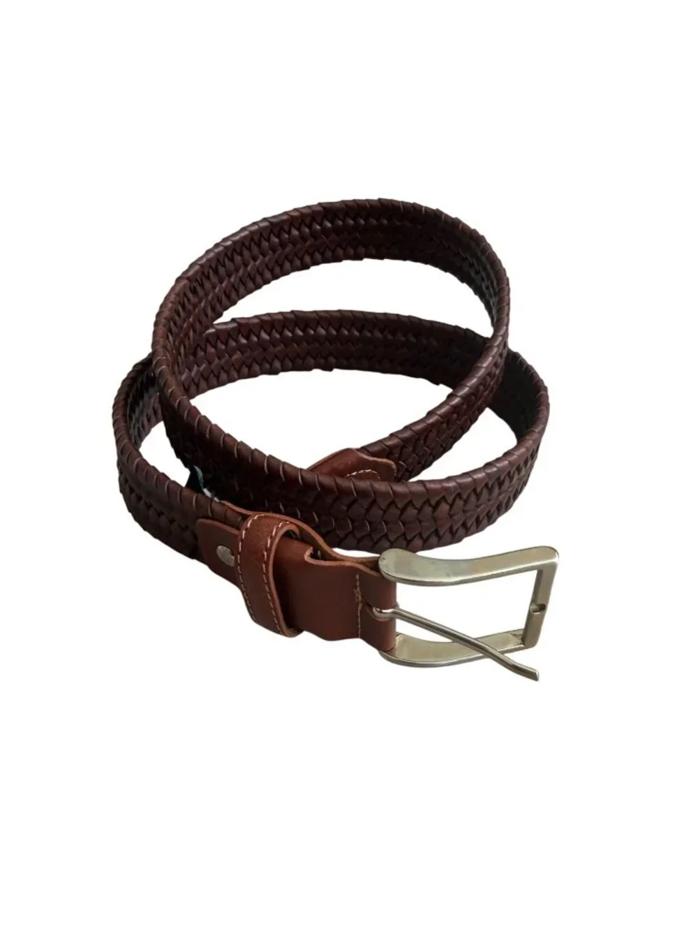 SUIE VALENTINI Men’s Brown Woven Belt Size 36