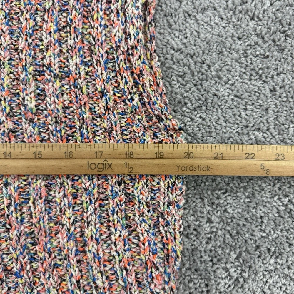Free People Desert Heat Sweater Vest XS Rainbow Boho Hippie Indie Marled Retro