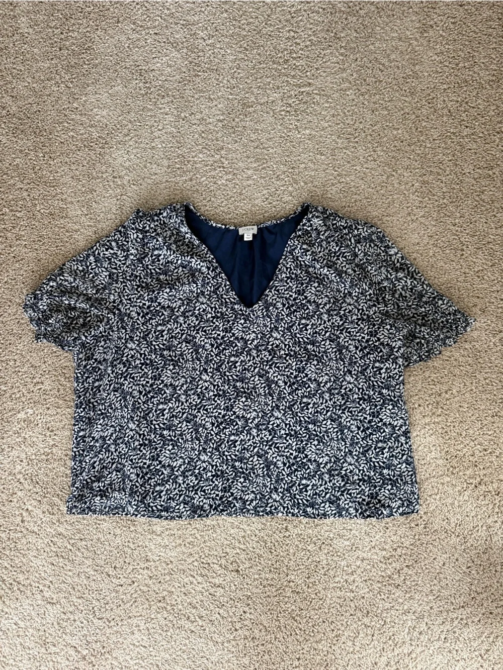 J CREW V-Neck Short Sleeve Floral Blouse - Women’s 3X