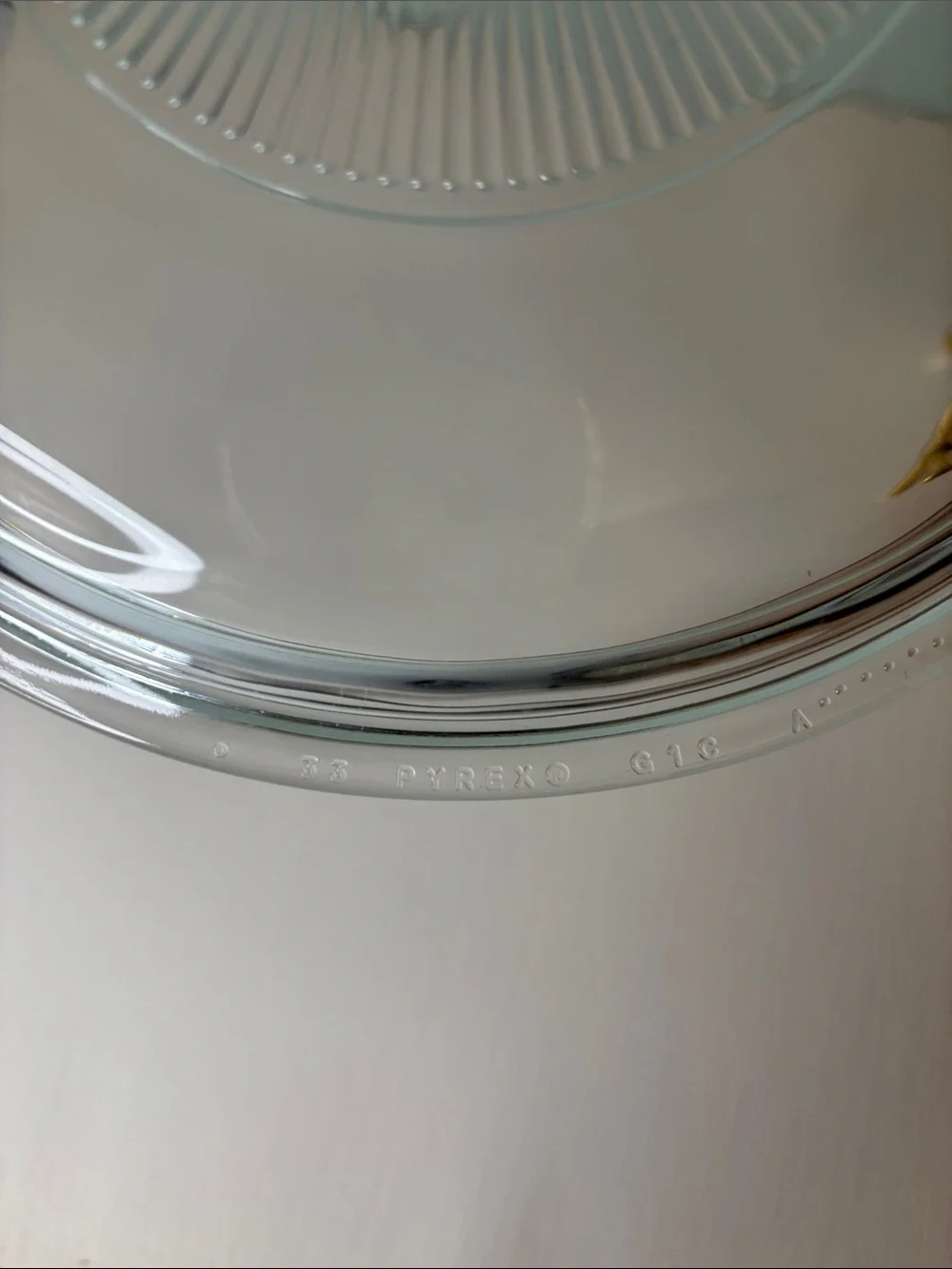 Pyrex clear glass