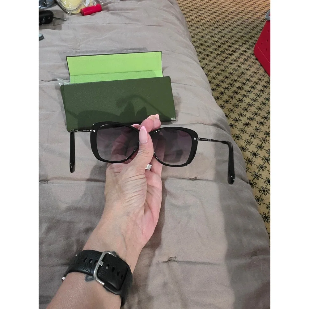Longchamp LO616S 001 Butterfly Black Silver Sunglasses Gradient Lens 56-15-140