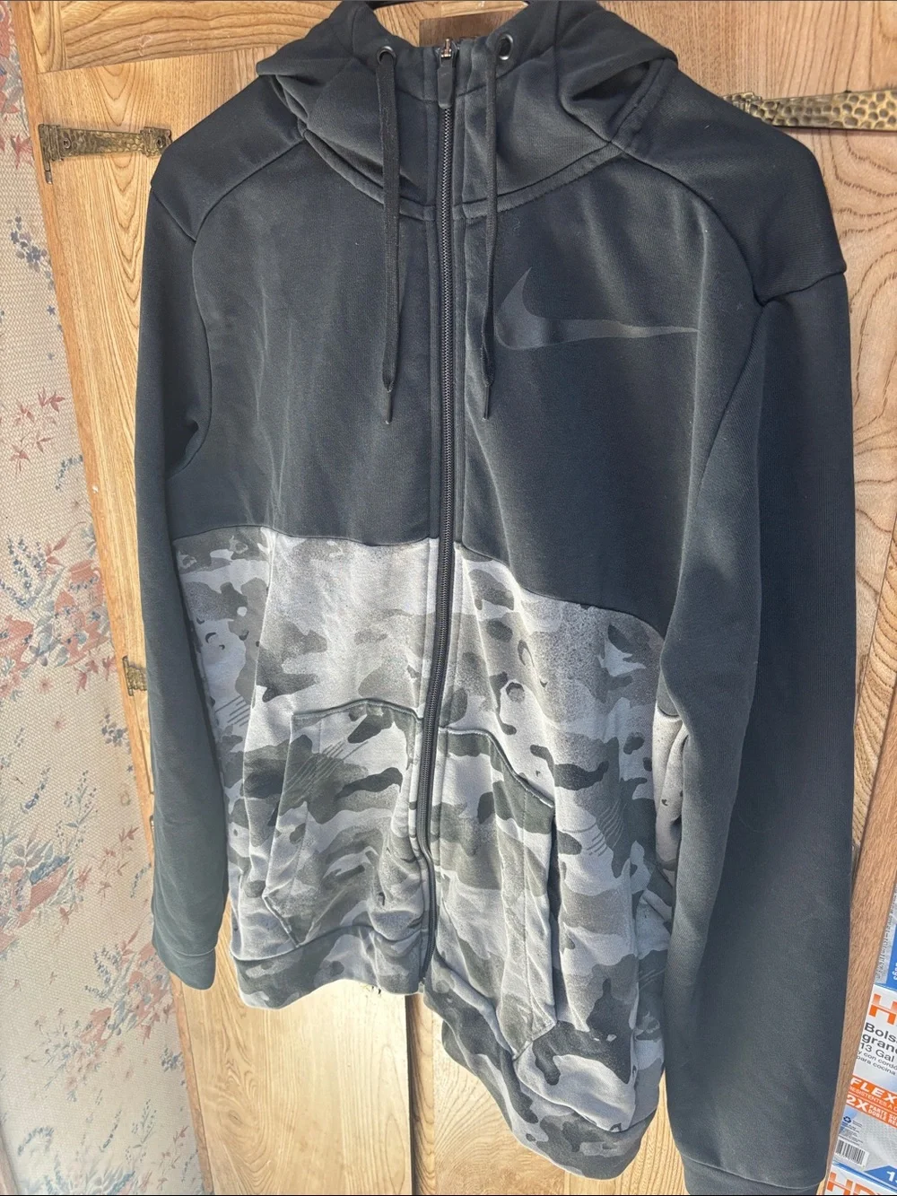 Nike Dri-FIT Full-Zip Black Hoodie Mens Size Medium