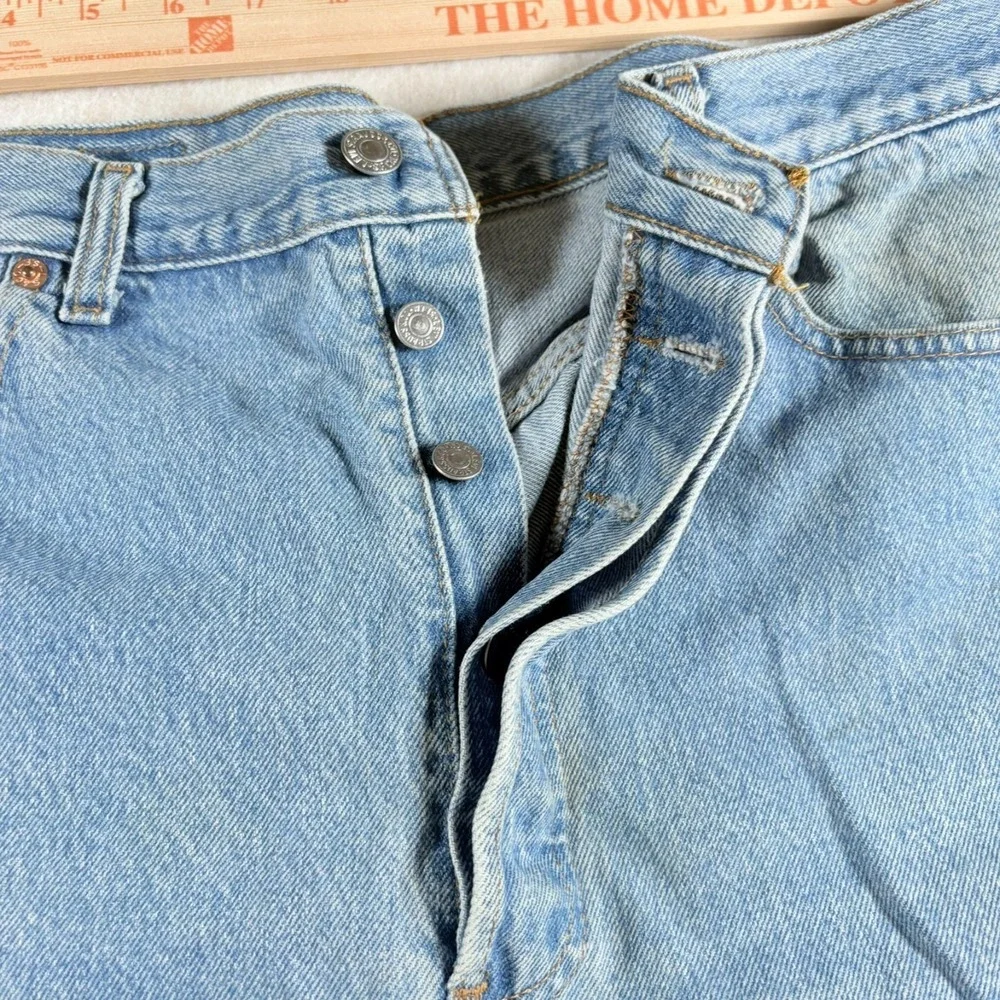 Levi's 501 USA Vintage 36x32 Light Wash Button Fly Straight Leg Jeans