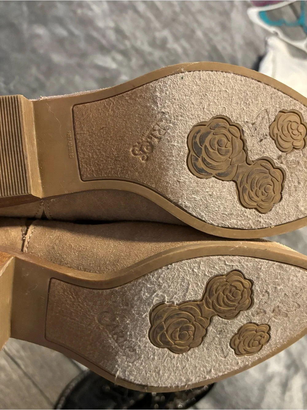 Carlos Santana Taupe Suede Chelsea Ankle Booties