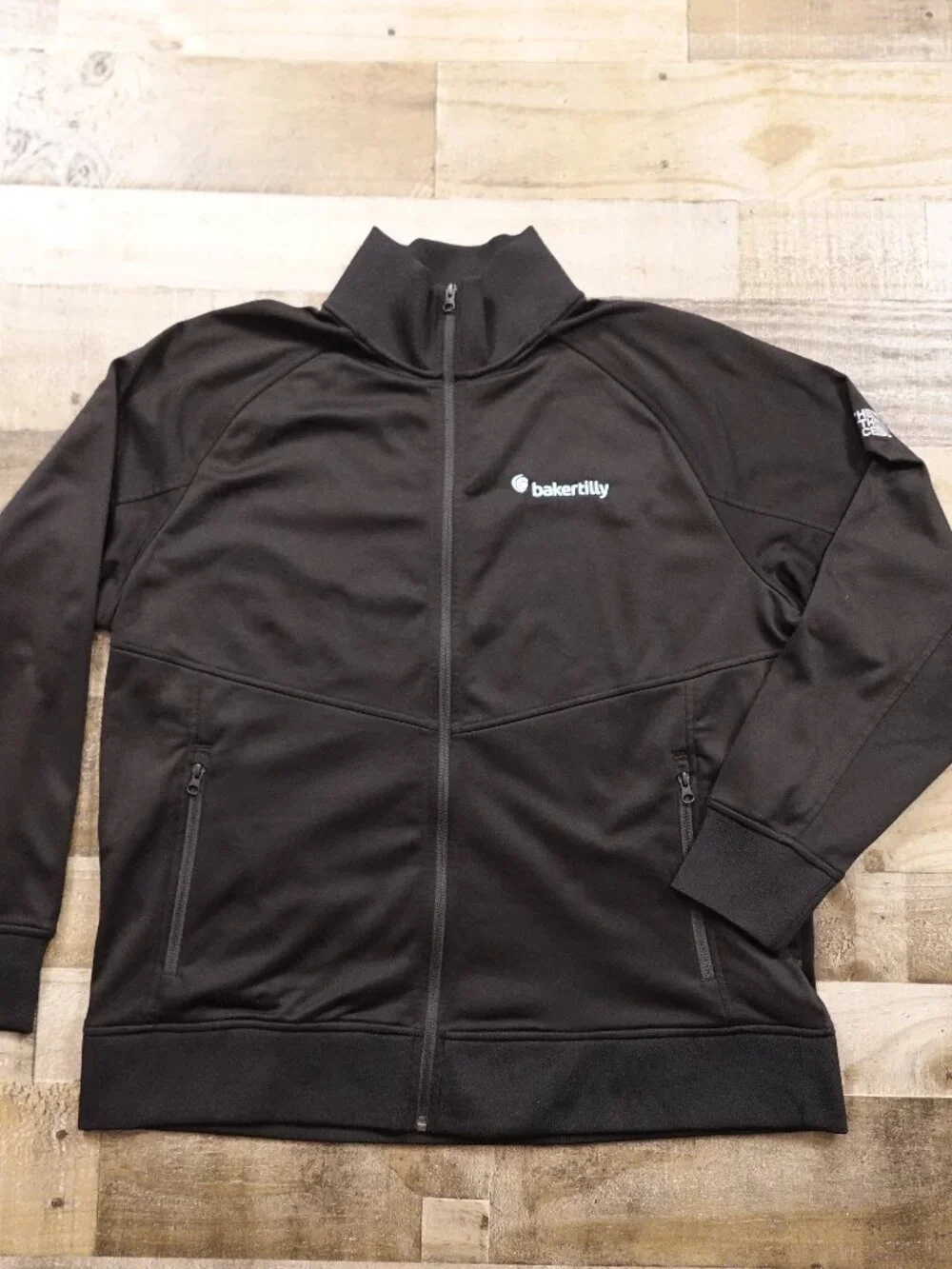 The North Face Tech Full-Zip Track Jacket Men’s XL Black Baker Tilly Logo