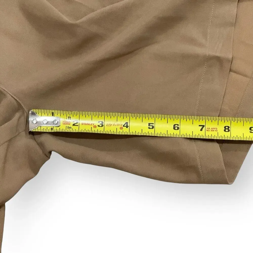 Tori Richard Men's 38 Pleated Chino Shorts Lyocell Cotton Blend Casual Brown Tan