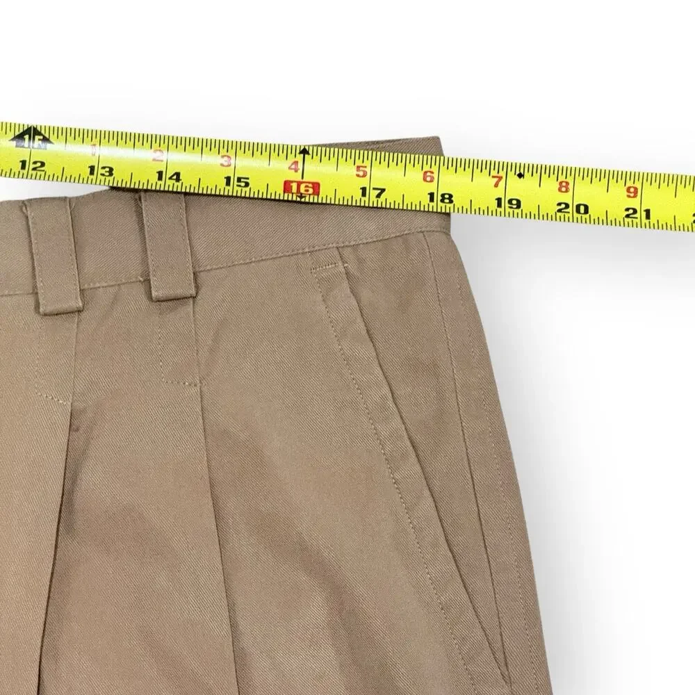 Tori Richard Men's 38 Pleated Chino Shorts Lyocell Cotton Blend Casual Brown Tan