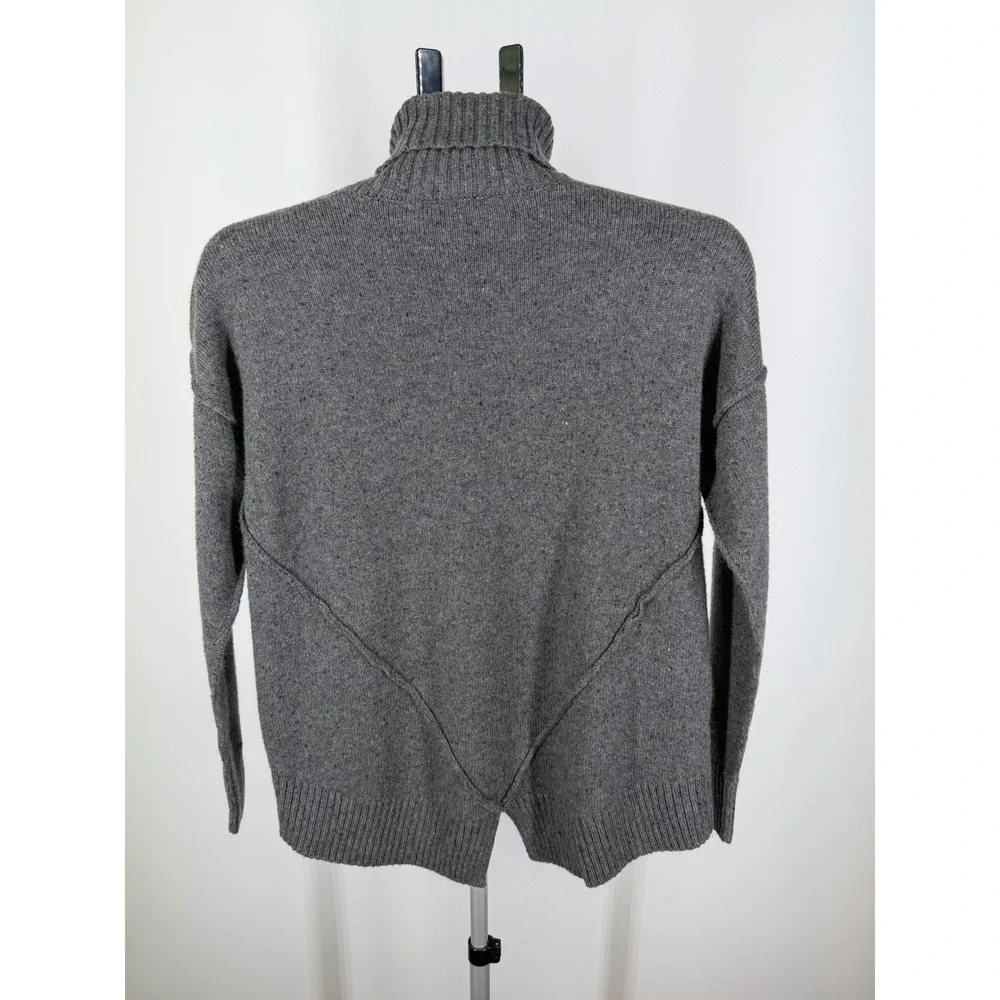 Michael Kors Womens Gray Turtleneck Sweater Wool Blend Split Hem Size Small