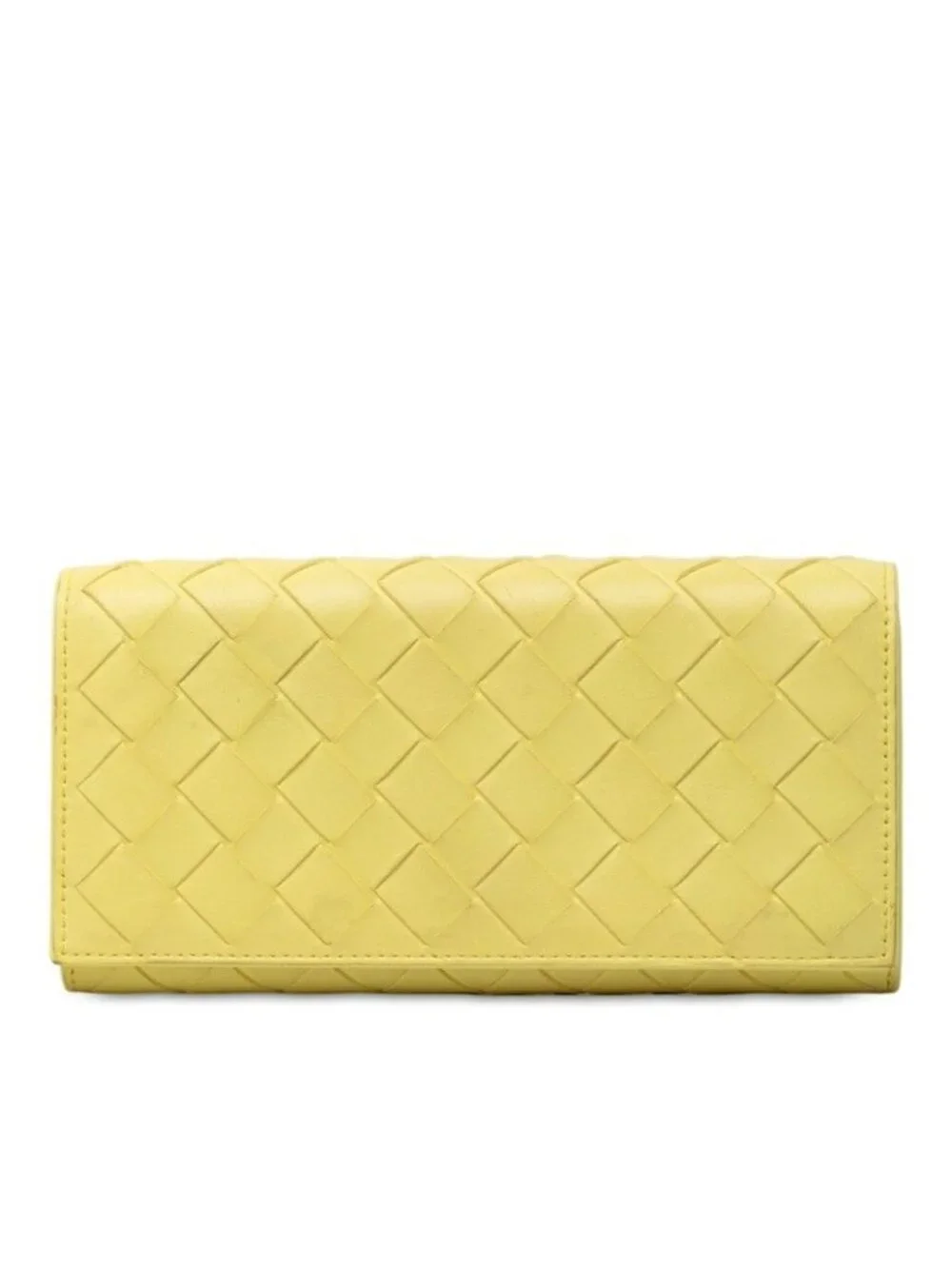 Bottega Veneta Intrecciato Wallet Yellow Leather