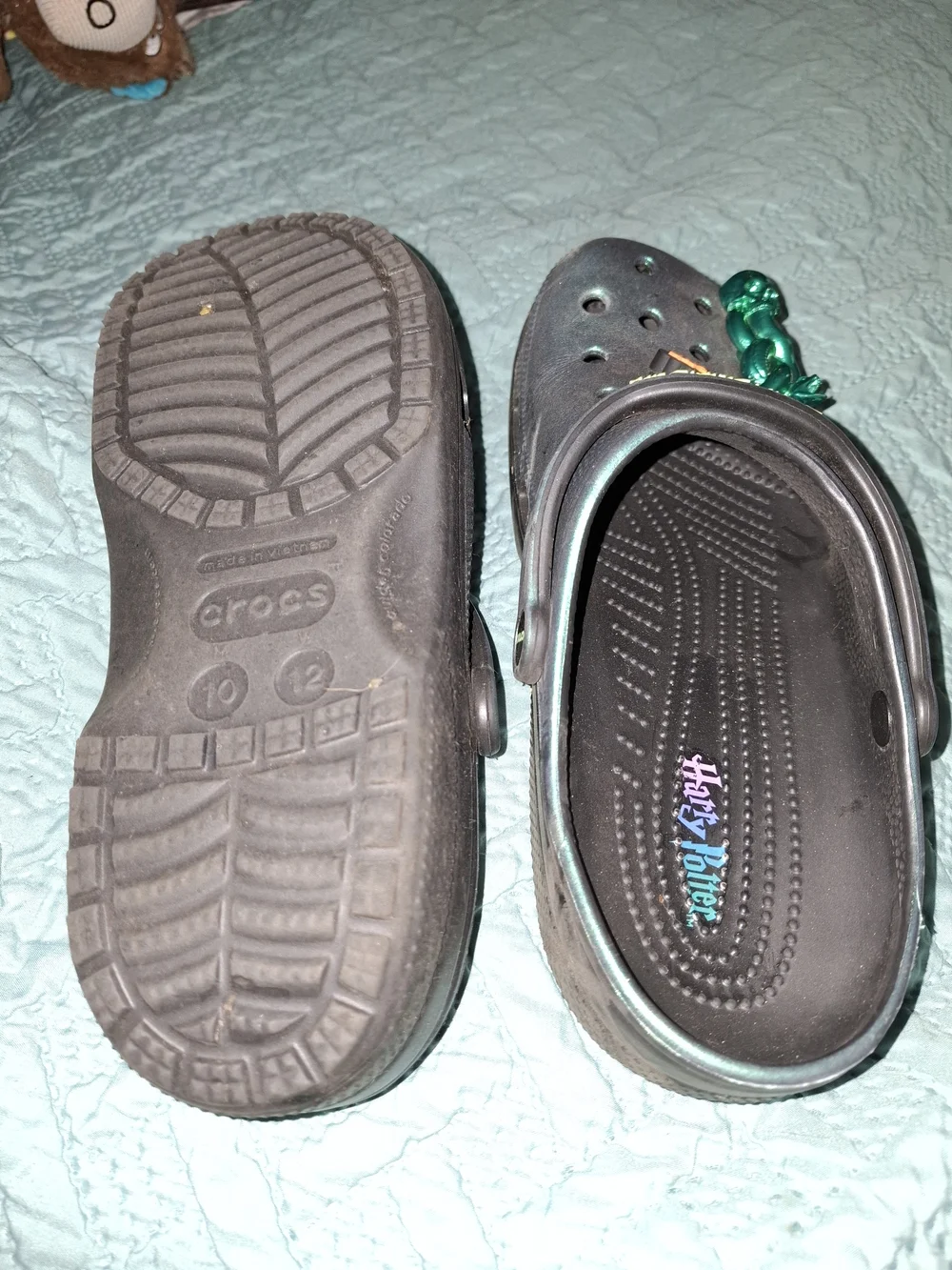 CROCS iridescent green