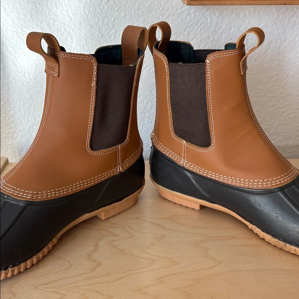 Lands’ End Men’s Duck Boots Size 10 Flannel Lined