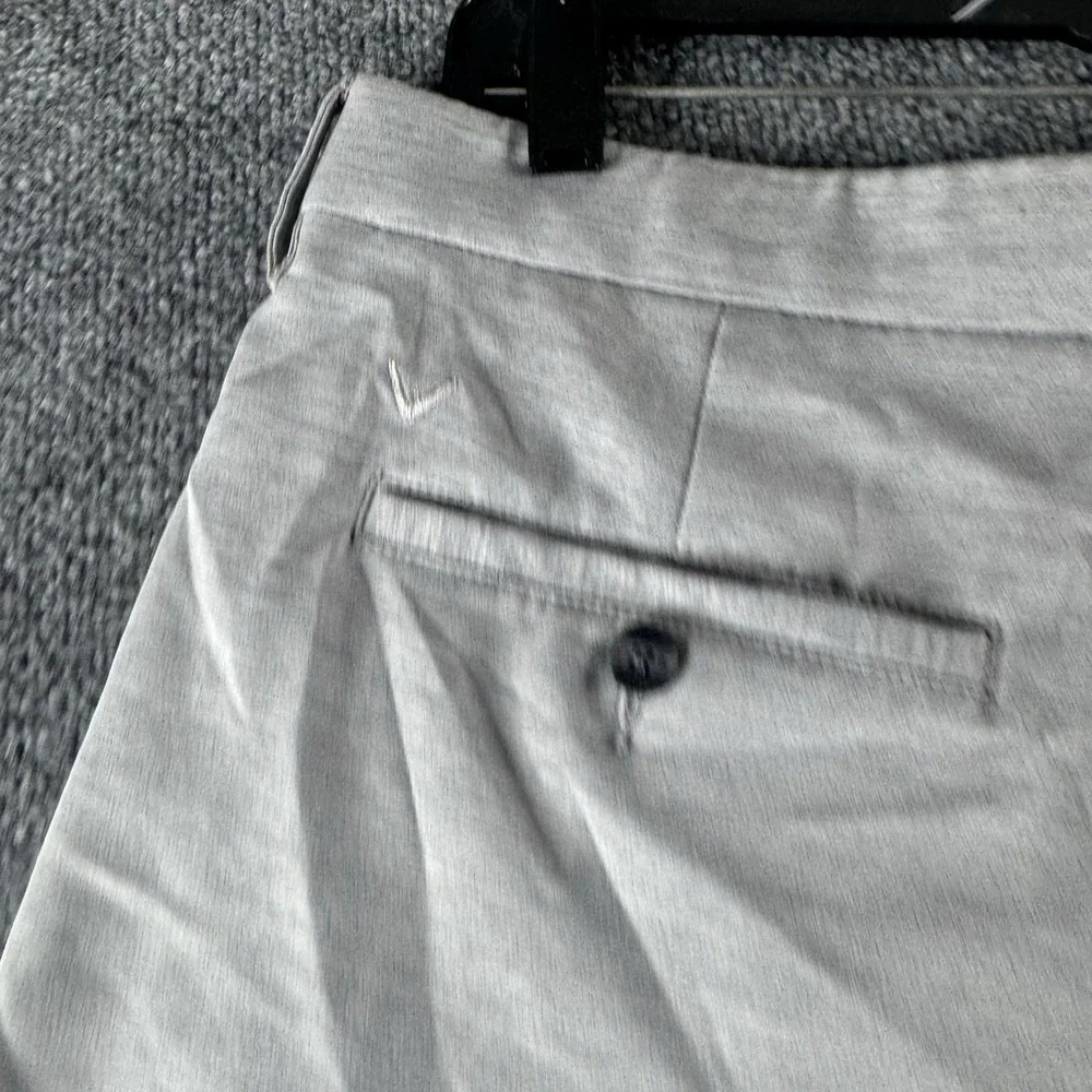 Callaway Shorts Mens 38 Gray Microfiber Golf 10 Inseam Flat Front Stretch
