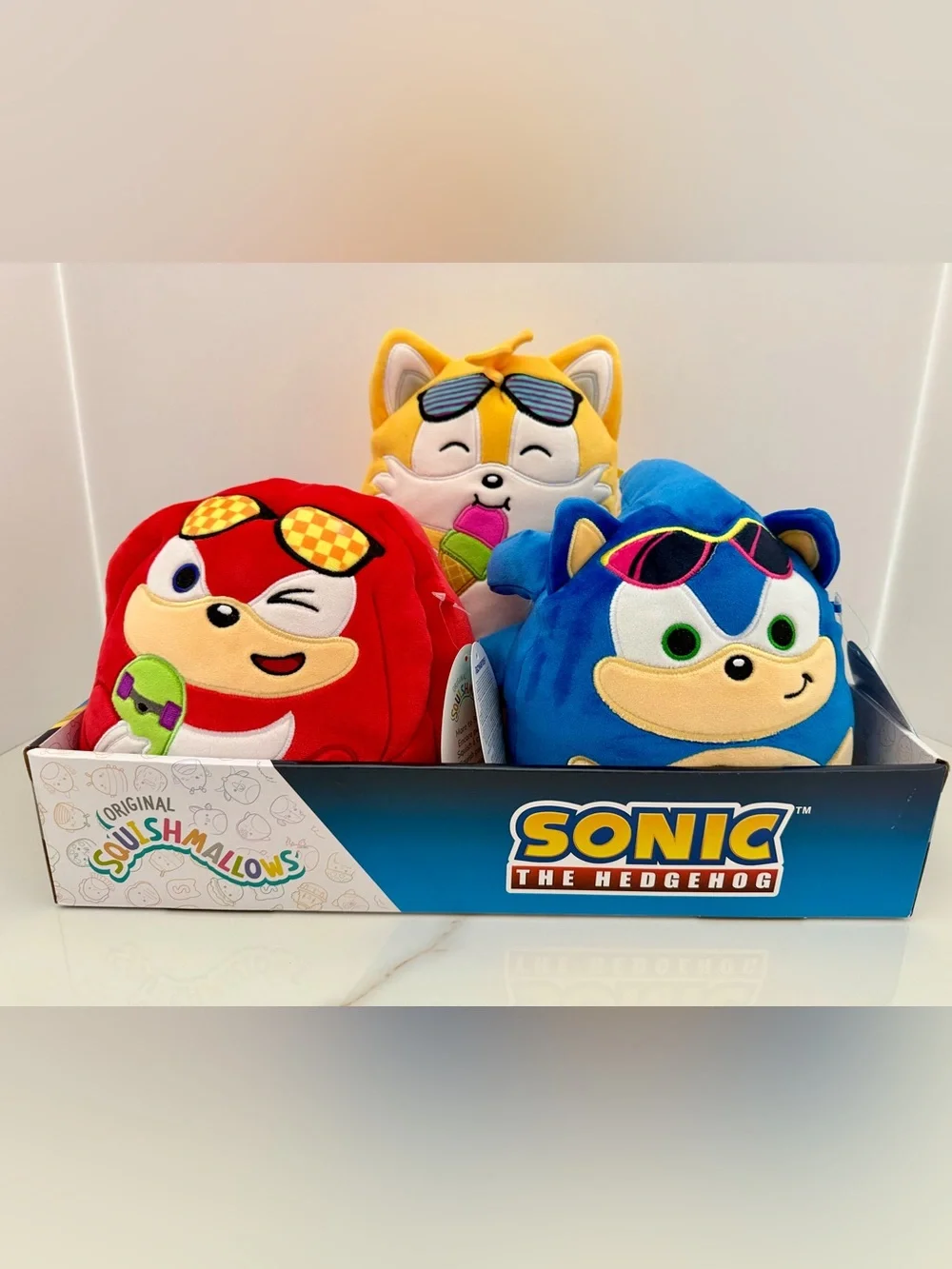 Original Squishmallows SONIC The Hedgehog SONIC • KNUCKLES • TAILS 8” Set of 3