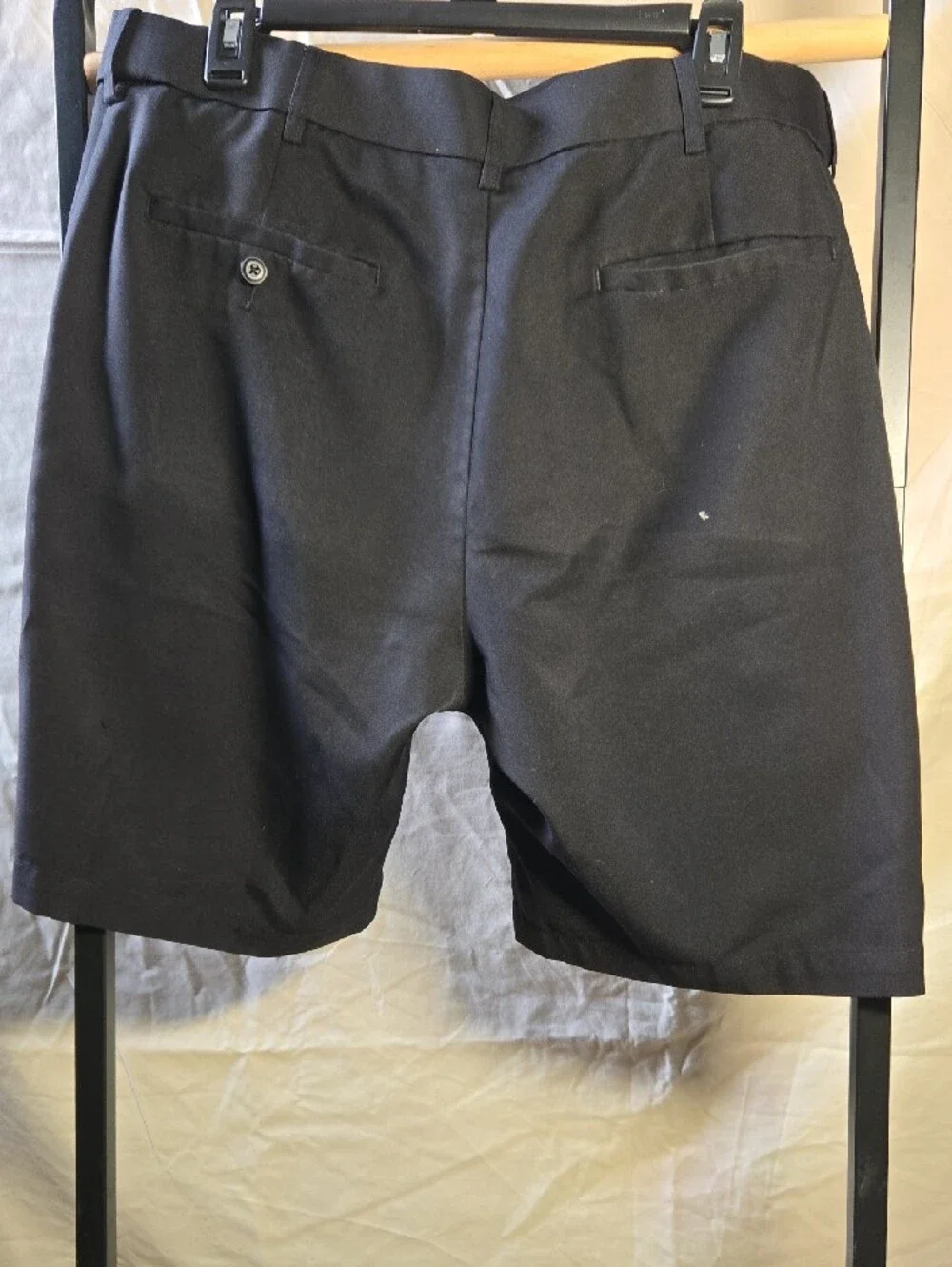 Grand Slam Black Flat-Front Golf Shorts